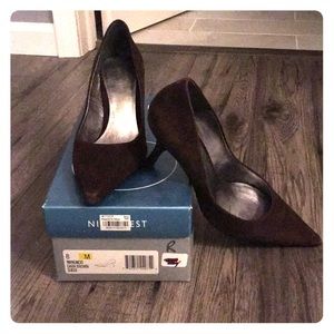 Nine West Brown Suede Shoes Size 8
